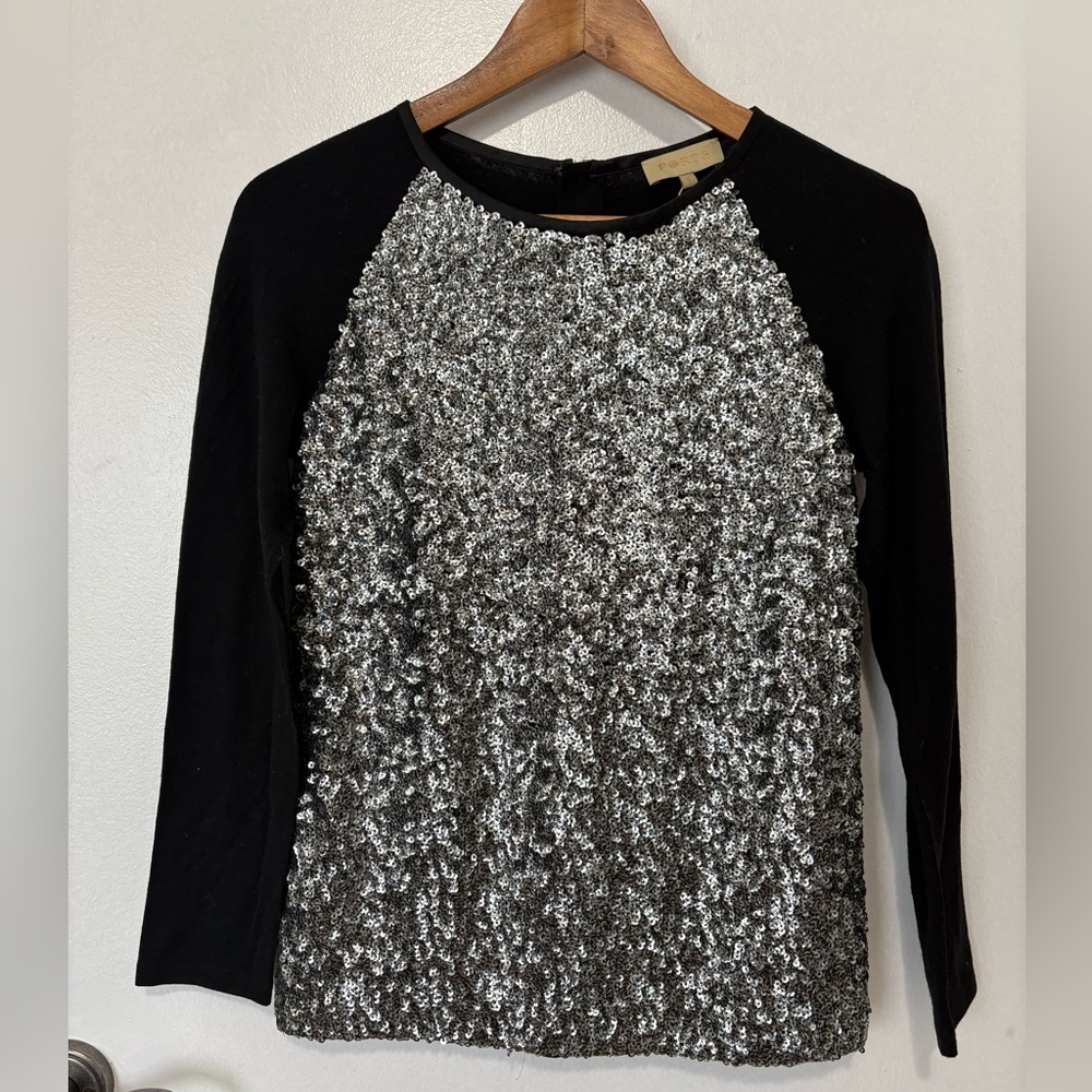 Sequin Baseball Top S
